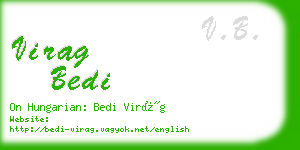 virag bedi business card